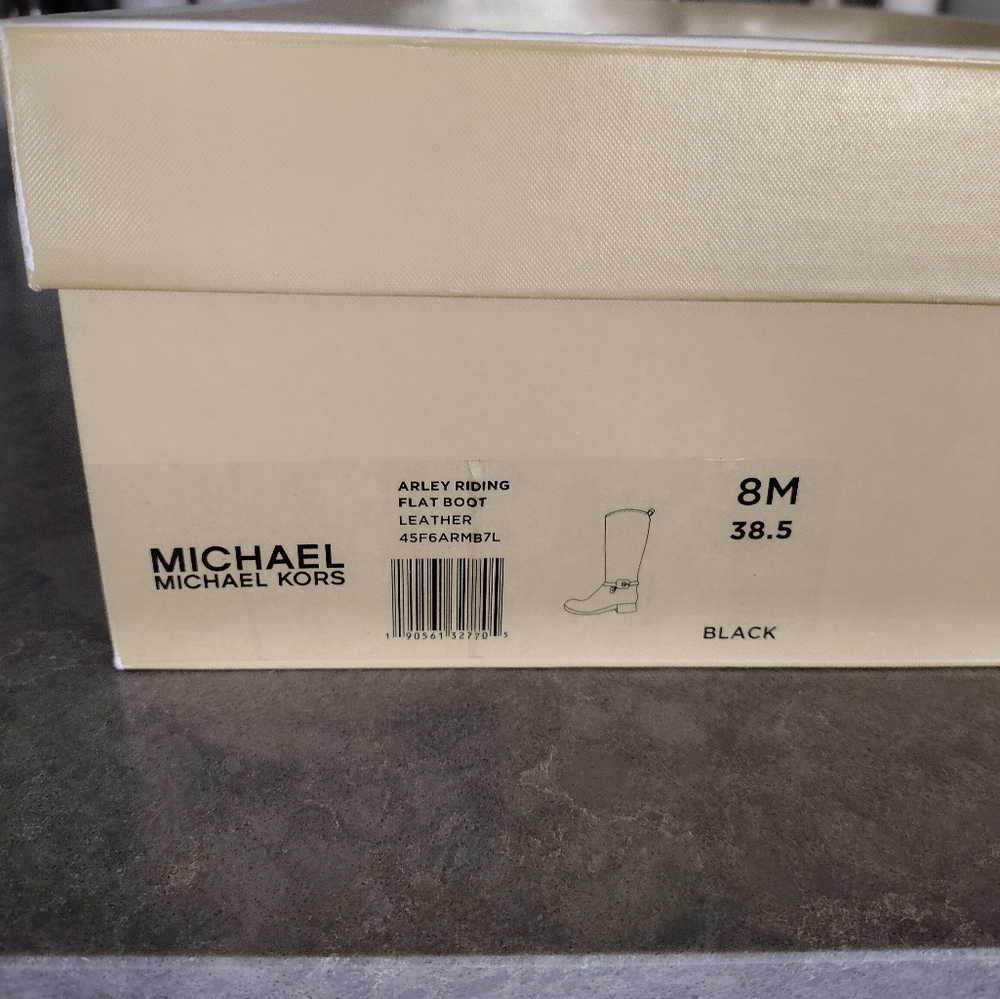 Michael Kors Black Leather Boots - Picture 2 of 8